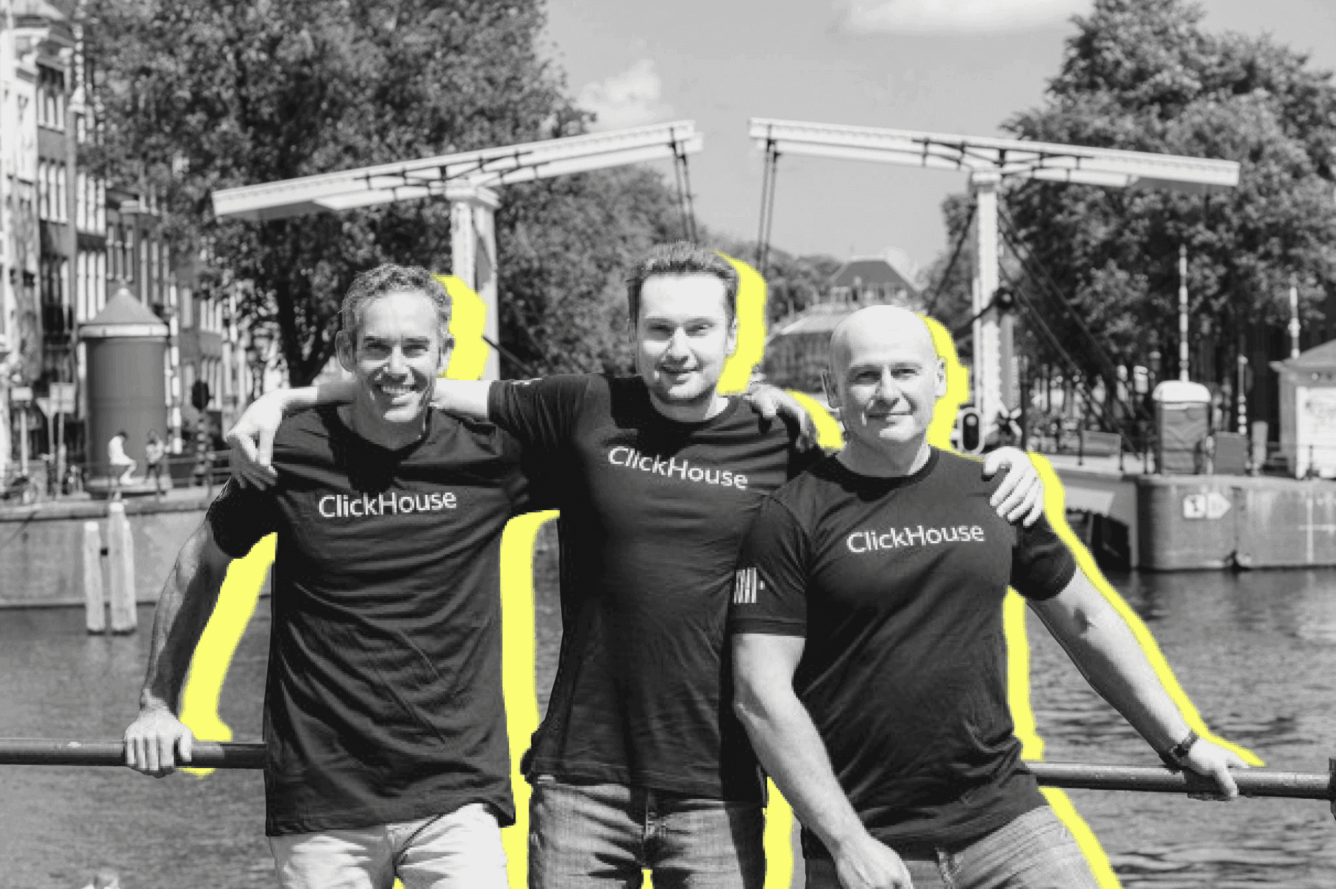 ClickHouse founders: Aaron Katz, Alexey Milovidov, Yury Izrailevsky