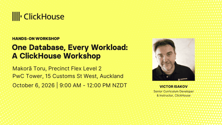 one database every workload a clickhouse workshop nz