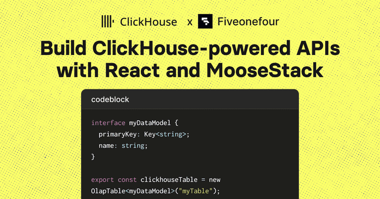 build clickhouse powered apis with react and moosestack