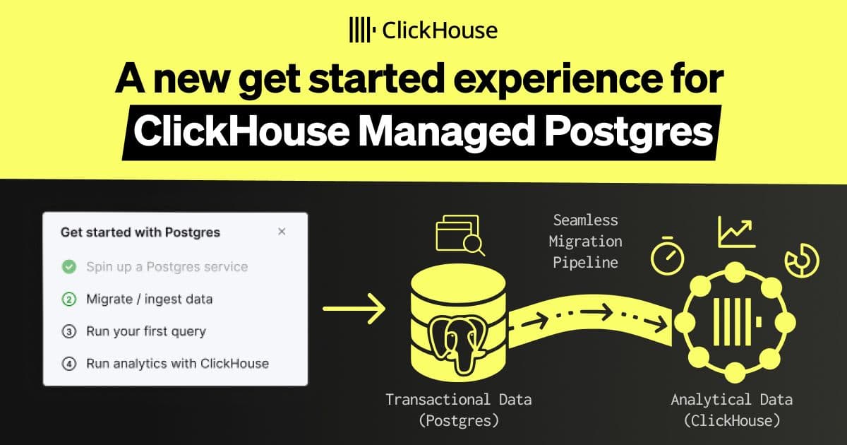 clickhouse managed postgres get started