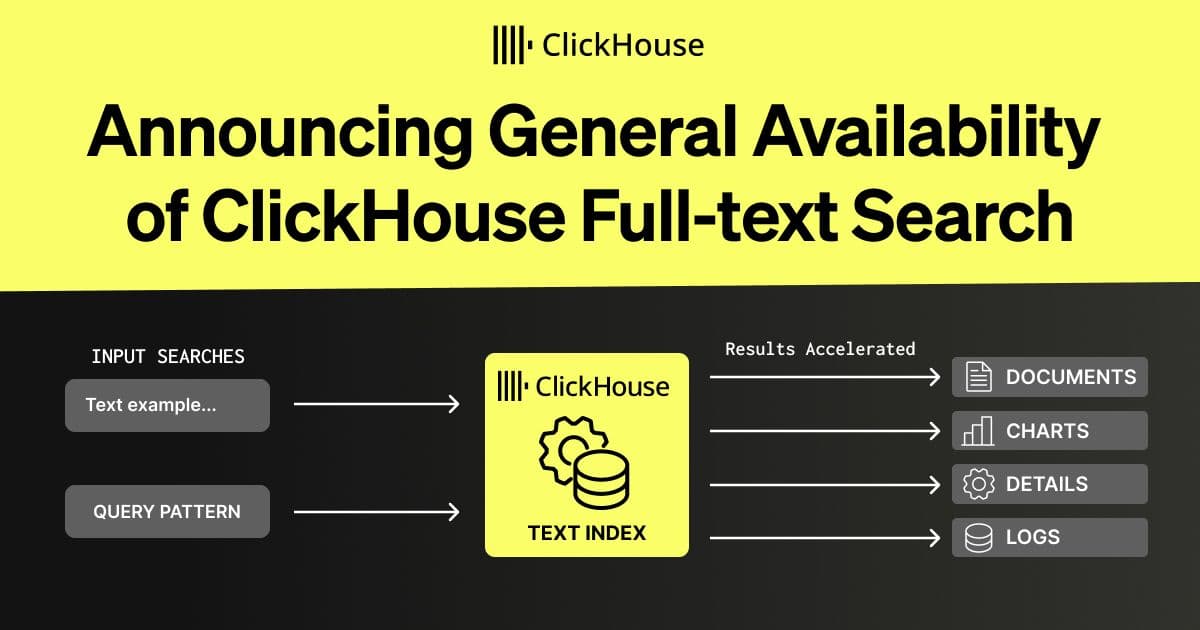Click House Clickstack Announcing General Availability of ClickHouse Full-text Search | ClickHouse