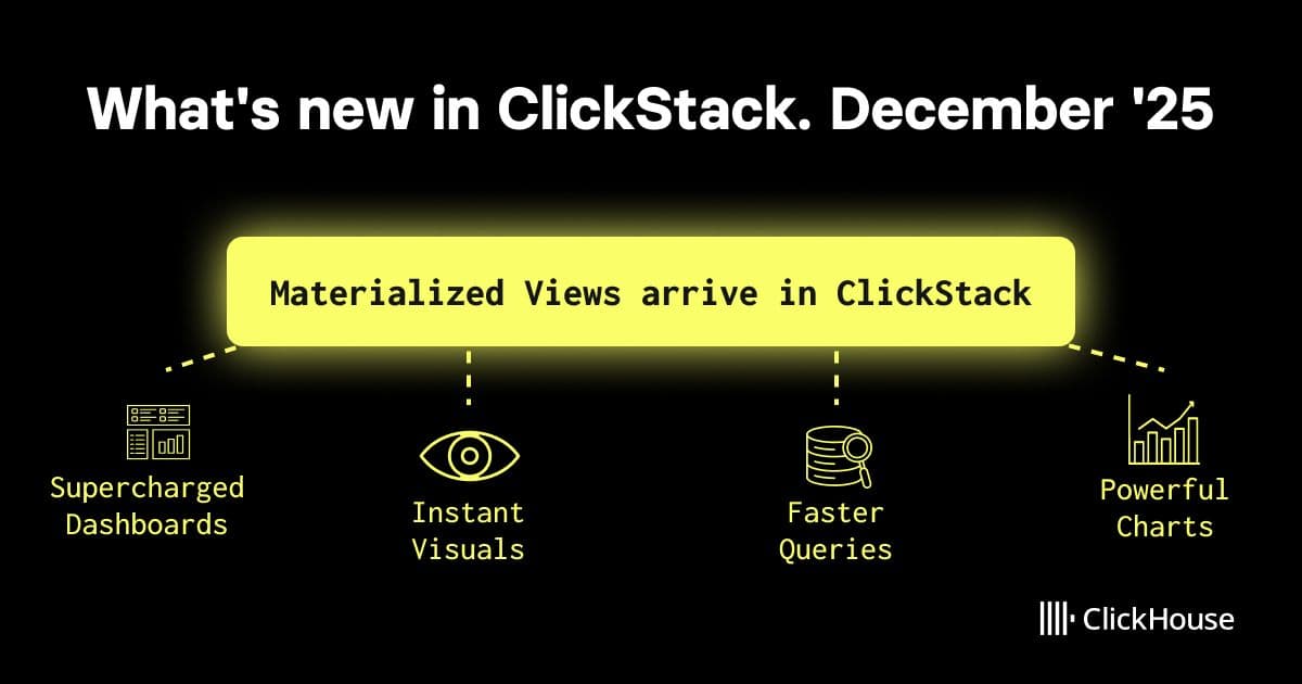Click House Clickstack What's new in ClickStack. December '25. | ClickHouse