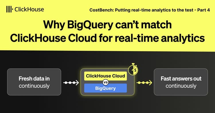 why bigquery can t match clickhouse cloud for real time analytics