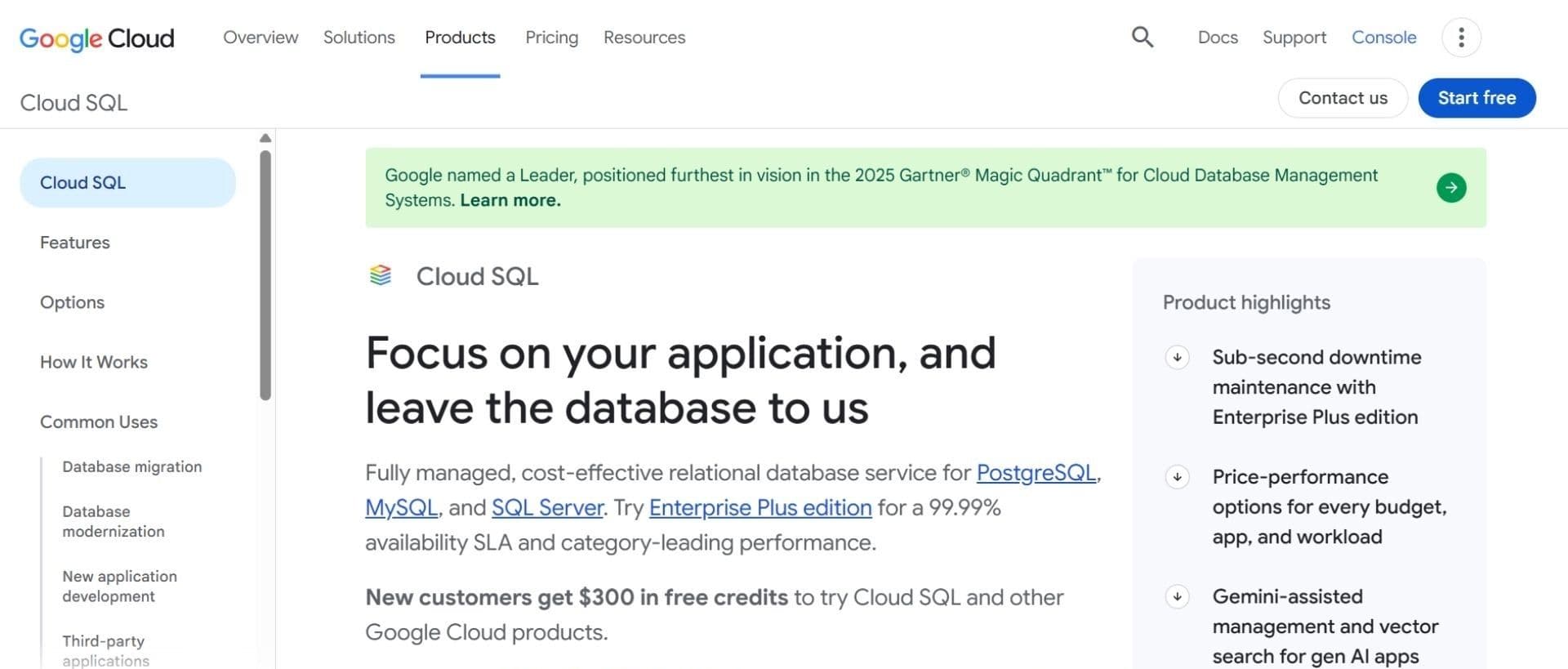 google cloud sql
