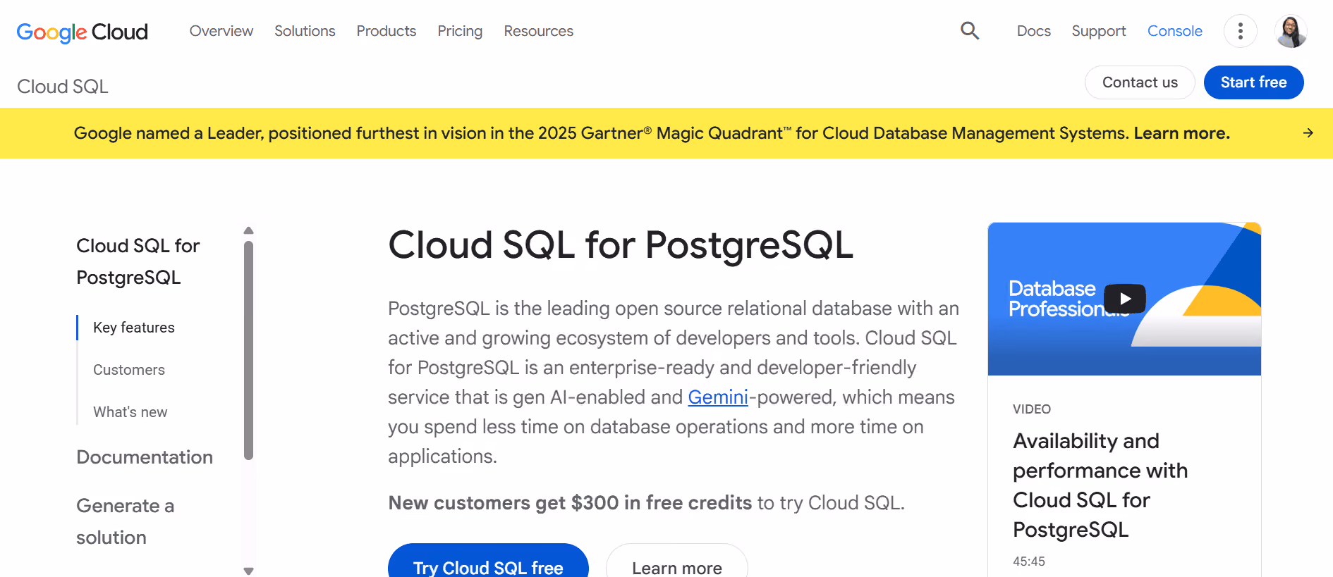 ClickHouse Managed Postgres product page.