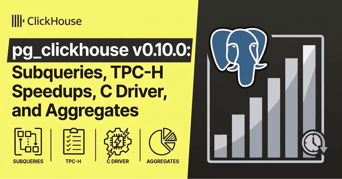 Postgres to ClickHouse Pushdown Hits Major Milestone — ClickHouse