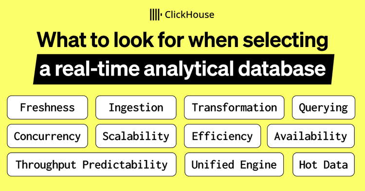 selecting a real time analytical database