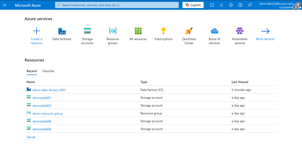 Using ClickHouse HTTP interface in Azure data factory | ClickHouse Docs