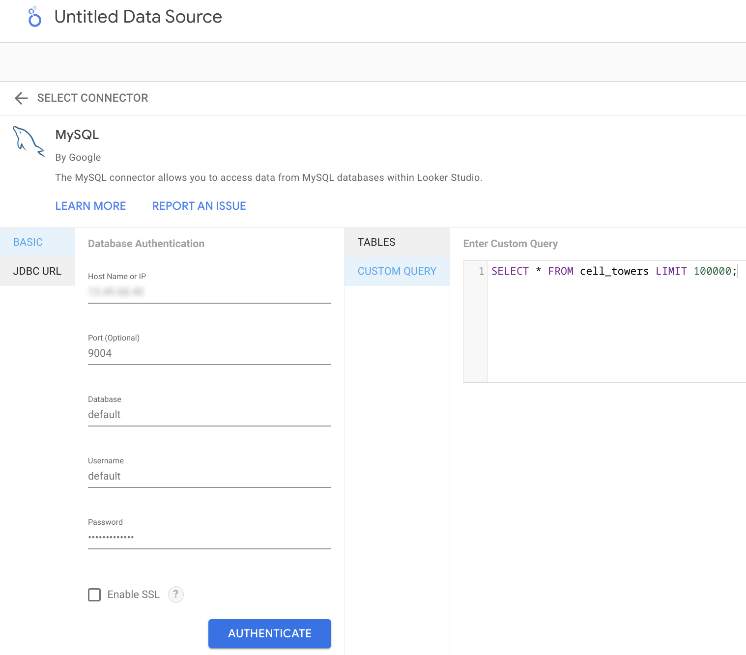 Using a custom query to fetch the data