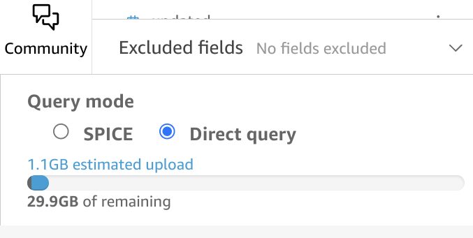 Choosing the Direct Query mode
