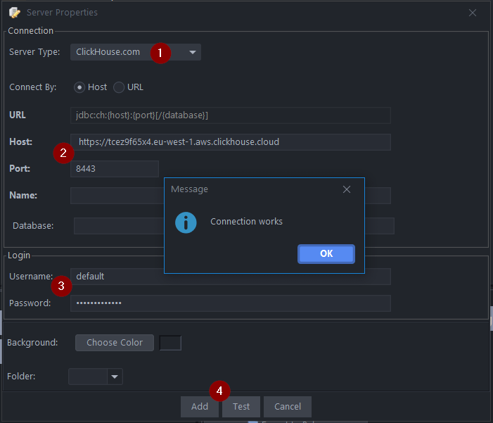 新しいデータベースを構成する