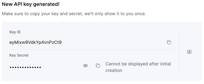 API 키 세부 정보