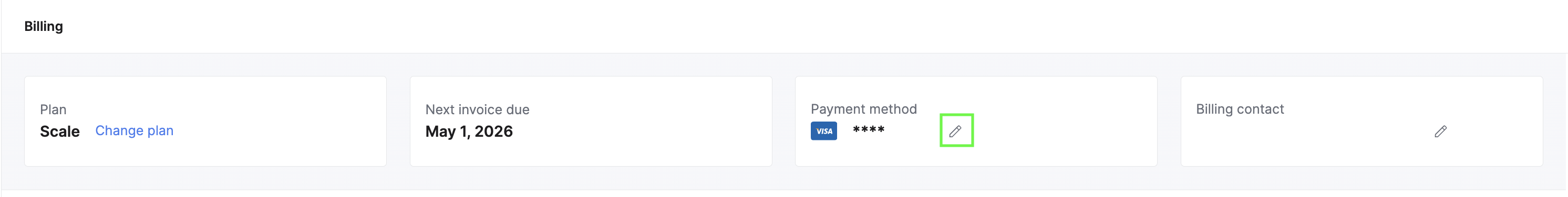 Edit your credit card