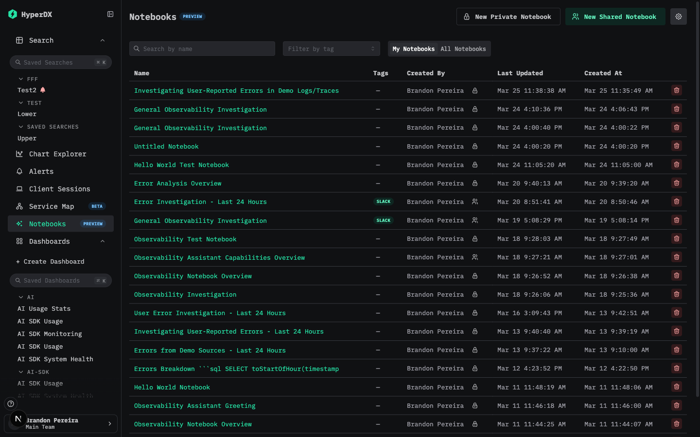 笔记本列表页面
