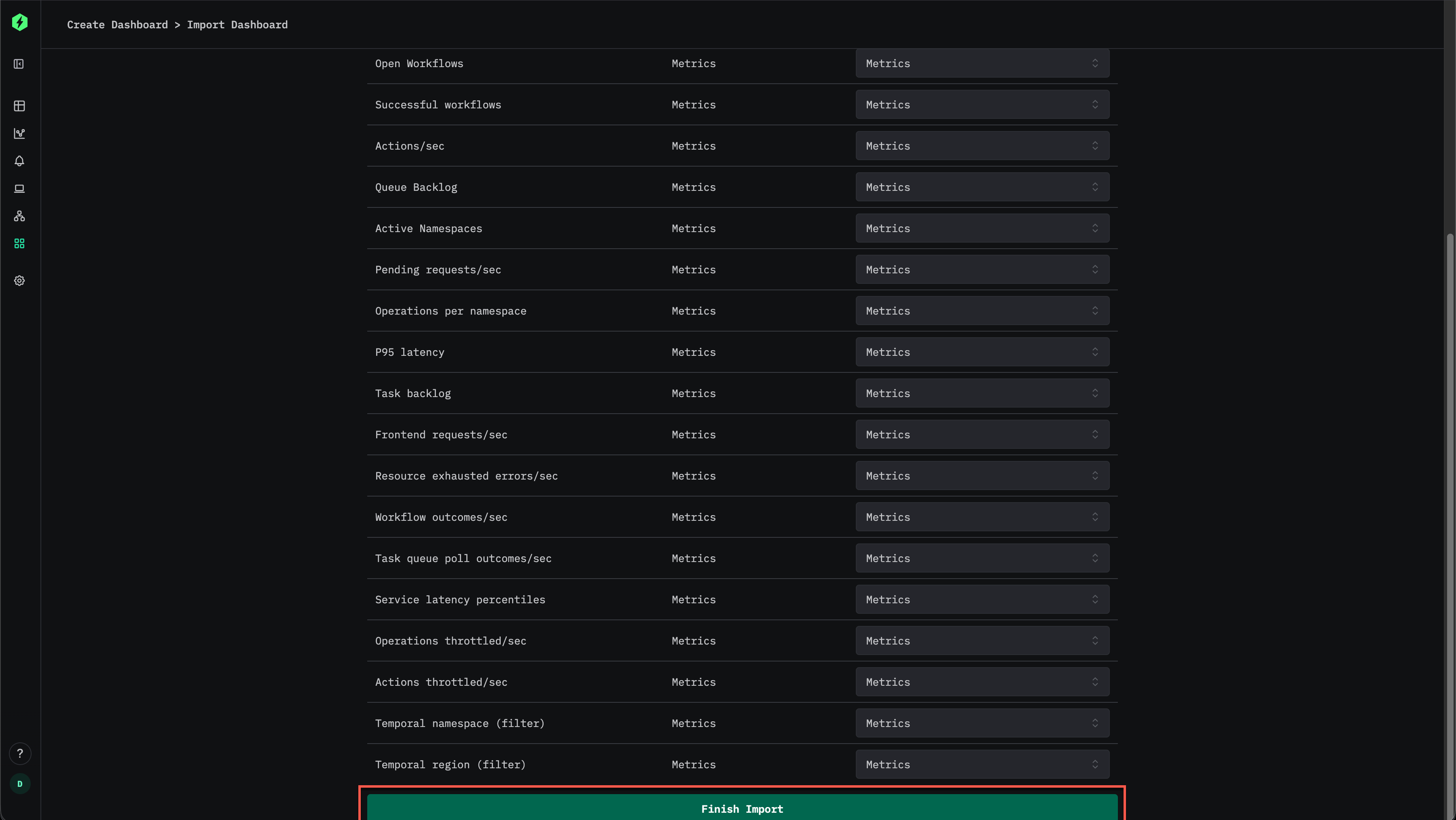 完成导入对话框