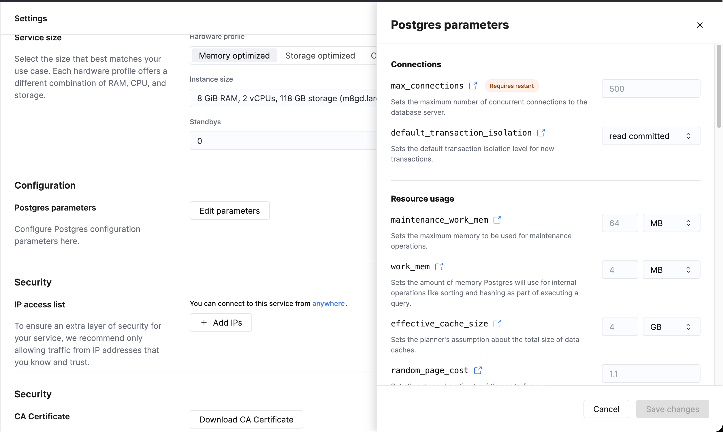 Postgres 参数配置