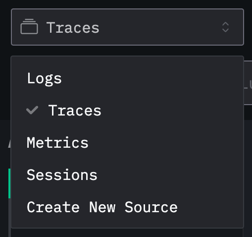 HyperDX menu