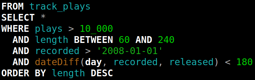 SQL example