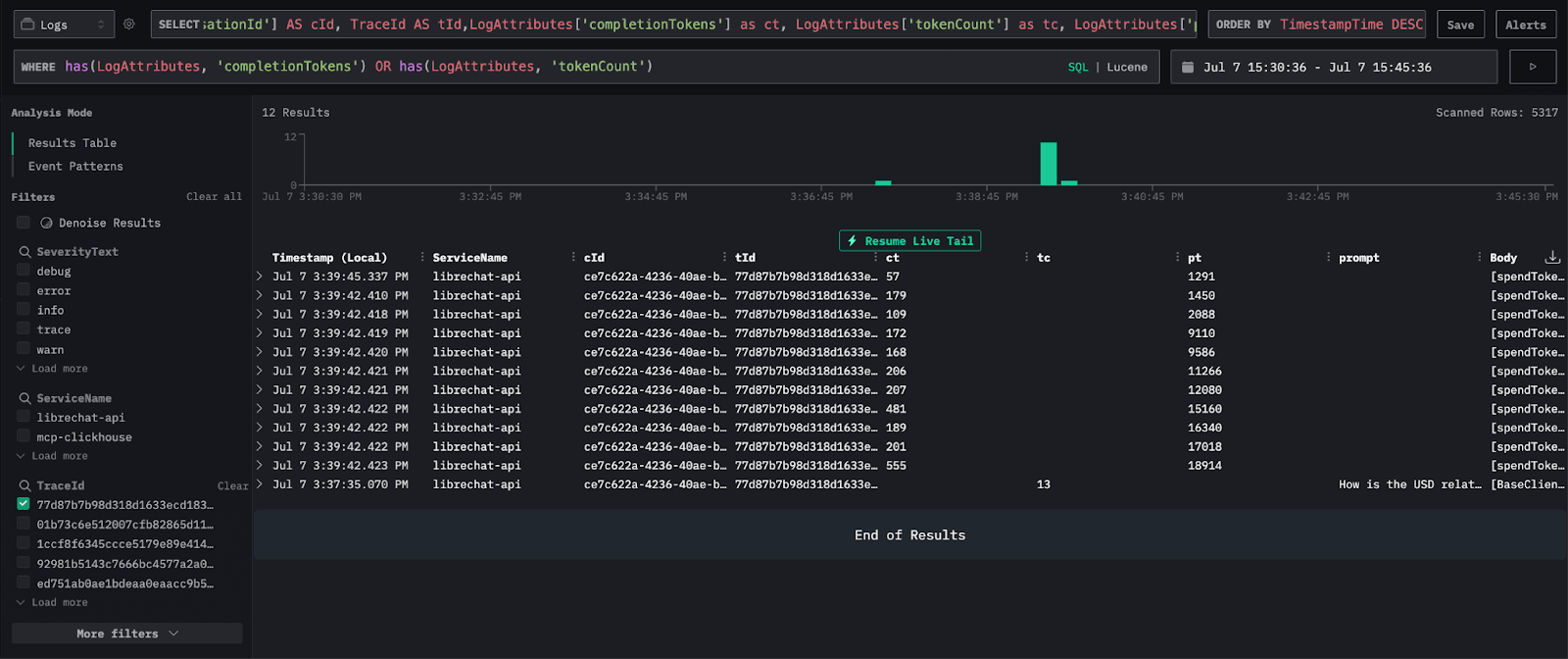 hyperdx-trace-token-filter.png
