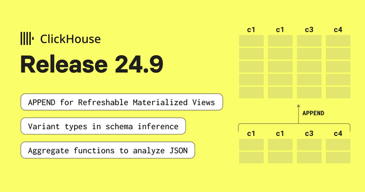 ClickHouse Release 24.9
