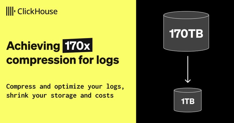 Achieving 170x compression for logs