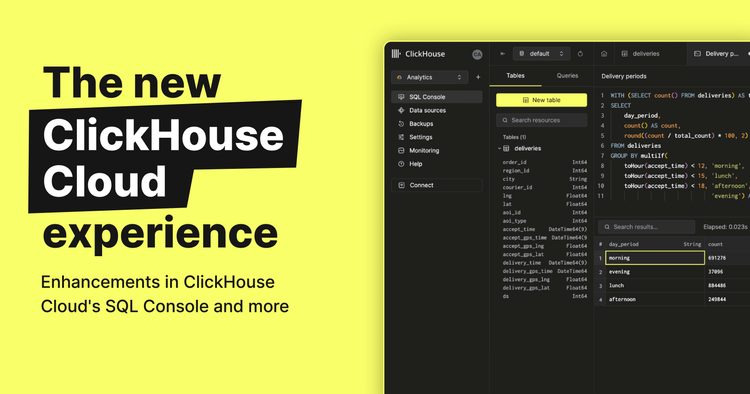 The new ClickHouse Cloud experience
