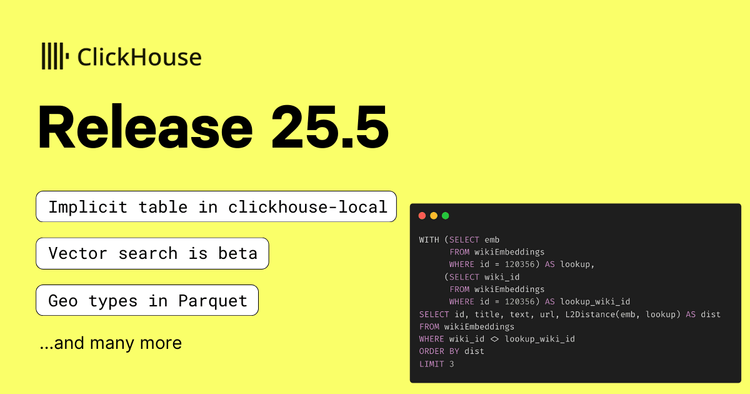 ClickHouse Release 25.5