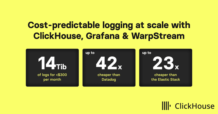 Cost-predictable logging at scale with ClickHouse, Grafana & WarpStream