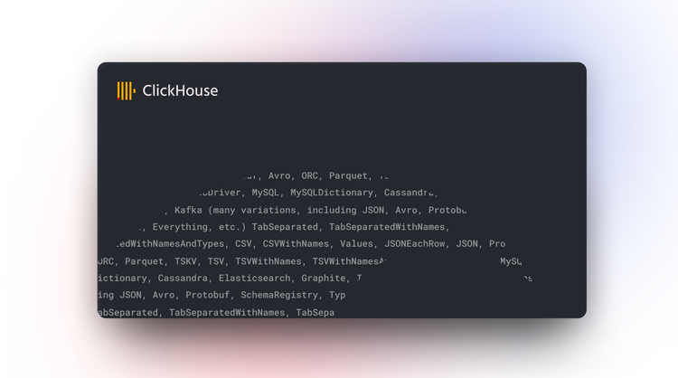 An Introduction to Data Formats in ClickHouse